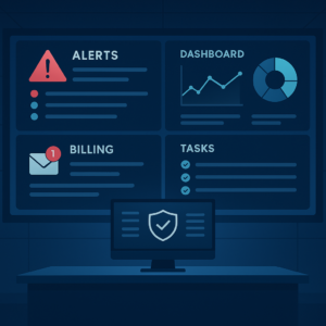 Stylized interface elements graphic